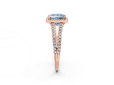 Rose gold Fancy Blue Princess Cut Diamond Halo Split Shank Engagement Ring_41