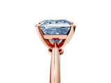 Rose gold Fancy Blue Princess Cut Diamond Solitaire Engagement Ring with Classic Band and Four-Prong Setting_17