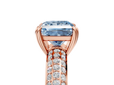 Rose gold Fancy Blue Princess  Cut Pave Diamond Engagement Ring with Channel Set Band and Four-Prong Setting_25