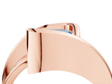 Rose gold Fancy Blue Princess Cut Solitaire Tension-Set Diamond Split Shank Ring_4
