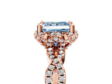 Rose gold Fancy Blue Princess  Halo Twist Band Solitaire Ring with Six-Prong Setting_37