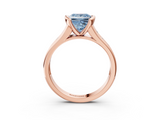 Rose gold Fancy Blue Princess  Solitaire Bezel-Set Diamond Ring with Channel-Set Band_39