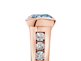 Rose gold Fancy Blue Princess  Solitaire Bezel-Set Diamond Ring with Channel-Set Band_41