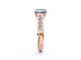Rose gold Fancy Blue Princess  Solitaire Channel-Set Diamond Engagement Ring with Four-Prong Setting_34