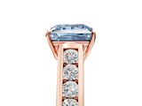 Rose gold Fancy Blue Princess  Solitaire Channel-Set Diamond Engagement Ring with Four-Prong Setting_37