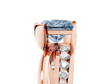 Rose gold Fancy Blue Princess  Solitaire Channel-Set Split Shank Ring with Tension Prong Setting_8