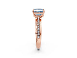 Rose gold Fancy Blue Princess  Solitaire Diamond Ring with Channel Set Band and Six-Prong Setting_50