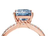 Rose gold Fancy Blue Princess  Solitaire Diamond Ring with Channel Set Band and Six-Prong Setting_52