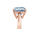 Rose gold Fancy Blue Princess  Solitaire Diamond Ring with Split Shank and Four-Prong Setting_17