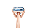 Rose gold Fancy Blue Princess  Solitaire Diamond Ring with Split Shank and Four-Prong Setting_24