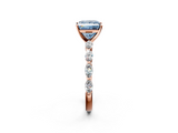 Rose gold Fancy Blue Princess  Solitaire Marquise Side Stone Prong Setting Ring_46