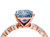 Rose gold Fancy Blue Princess  Solitaire Marquise Side Stone Prong Setting Ring_48