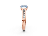 Rose gold Fancy Blue Radiant  Brilliant Channel-Set Solitaire Ring with Four-Prong Setting_22