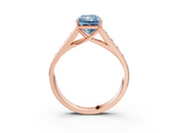 Rose gold Fancy Blue Radiant  Brilliant Channel-Set Solitaire Ring with Four-Prong Setting_23