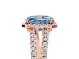 Rose gold Fancy Blue Radiant Cut Diamond Halo Split Shank Engagement Ring_67