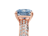Rose gold Fancy Blue Radiant  Cut Pave Diamond Engagement Ring with Channel Set Band and Four-Prong Setting_25