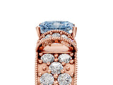 Rose gold Fancy Blue Radiant  Halo Pave Diamond Engagement Ring with Milgrain Detailing_54