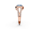 Rose gold Fancy Blue Radiant  Halo Split Shank Diamond Ring with Four-Prong Setting_34