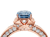 Rose gold Fancy Blue Radiant  Halo Split Shank Pave Diamond Ring with Petal Prong Setting_24