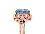 Rose gold Fancy Blue Radiant  Halo Split Shank Pave Diamond Ring with Petal Prong Setting_25