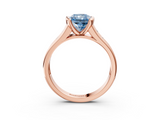 Rose gold Fancy Blue Radiant  Solitaire Bezel-Set Diamond Ring with Channel-Set Band_39
