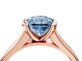 Rose gold Fancy Blue Radiant  Solitaire Bezel-Set Diamond Ring with Channel-Set Band_40