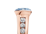 Rose gold Fancy Blue Radiant  Solitaire Bezel-Set Diamond Ring with Channel-Set Band_41