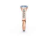 Rose gold Fancy Blue Radiant  Solitaire Channel-Set Diamond Engagement Ring with Four-Prong Setting_33