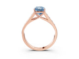 Rose gold Fancy Blue Radiant  Solitaire Channel-Set Diamond Engagement Ring with Four-Prong Setting_34
