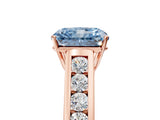 Rose gold Fancy Blue Radiant  Solitaire Channel-Set Diamond Engagement Ring with Four-Prong Setting_36
