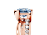 Rose gold Fancy Blue Radiant  Solitaire Channel-Set Split Shank Ring with Tension Prong Setting_8