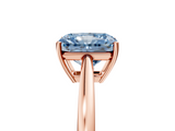 Rose gold Fancy Blue Radiant  Solitaire Diamond Ring with Split Shank and Four-Prong Setting_25