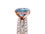 Rose gold Fancy Blue Radiant  Solitaire Diamond with Pave and Channel Set Band_64