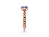 Rose gold Fancy Blue Radiant  Solitaire Floral Milgrain Engagement Ring_33