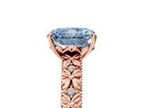 Rose gold Fancy Blue Radiant  Solitaire Floral Milgrain Engagement Ring_36