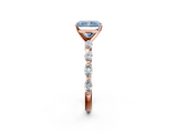 Rose gold Fancy Blue Radiant  Solitaire Marquise Side Stone Prong Setting Ring_44