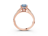 Rose gold Fancy Blue Radiant  Solitaire Pave Split Shank Engagement Ring with Six-Prong Setting_40