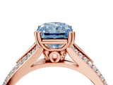 Rose gold Fancy Blue Radiant  Solitaire Pave Split Shank Engagement Ring with Six-Prong Setting_41