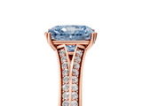 Rose gold Fancy Blue Radiant  Solitaire Pave Split Shank Engagement Ring with Six-Prong Setting_42