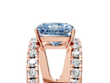 Rose gold Fancy Blue Radiant  Solitaire Split Shank Pave Diamond Ring_54
