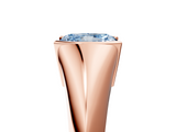 Rose gold Fancy Blue Radiant  Solitaire Tension Set Diamond Ring_25