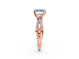 Rose gold Fancy Blue Radiant  Three-Stone Diamond Ring with Pavé Split Shank and Four-Prong Setting_47