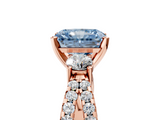 Rose gold Fancy Blue Radiant  Three-Stone Diamond Ring with Pavé Split Shank and Four-Prong Setting_50