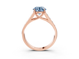 Rose gold Fancy Blue Round  Brilliant Channel-Set Solitaire Ring with Four-Prong Setting_23