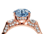 Rose gold Fancy Blue Round Cut Brilliant Three-Stone Pave Band with Four-Prong Setting_4