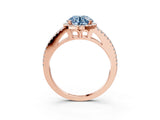 Rose gold Fancy Blue Round Cut Diamond Halo Split Shank Engagement Ring_42