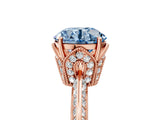 Rose gold Fancy Blue Round Cut Solitaire Split Shank Pave Diamond Engagement Ring with Four-Prong Setting_29