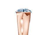 Rose gold Fancy Blue Round Cut Solitaire Tension Set Diamond Ring with Split Shank Band_5