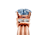 Rose gold Fancy Blue Round  Cut Three-Stone Channel Set Ring with Bar Prongs_67