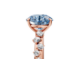 Rose gold Fancy Blue Round  Diamond Cluster Prong-Set Solitaire Ring_48